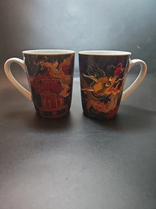 2 Williams Sonoma Lunar New Year Chinese Dragon Mugs - Picture 1 of 15