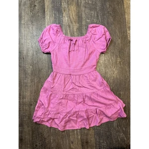 Chelsea & Violet Rosa Mädchen Rundhals Puff Kurzarm Stufenkleid Größe 4 Neu mit Etikett - Bild 1 von 4