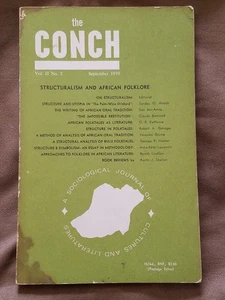 The Conch (UK) Sociological Journal of Cultures & Literatures Vol. II, No.2 1970 - Picture 1 of 2