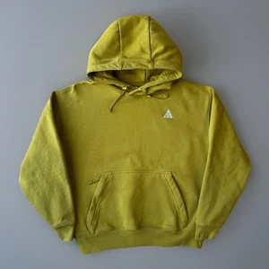Nike ACG Hoodie Small Yellow Moss Heavy Fleece Pullover Utility Streetwear - Bild 1 von 9