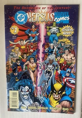 Quadrinhos Marvel vs DC #1 (1996) Marvel/DC primeira impressão.  N/M+ - Imagem 1 de 2