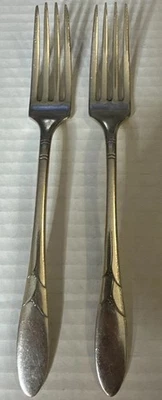 Tenedor de cena Oneida Community Lady Hamilton cubiertos plateados de 7,25" (2) Foto 1 de 4