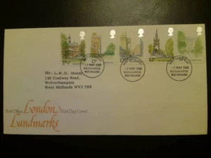 LONDON LANDMARKS FDC 7 MAY 1980 with insert - Picture 1 of 1