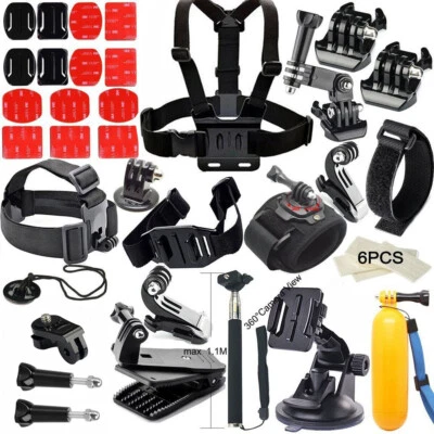 Sport Camera Floating Hand Grip Head Helmet Ches Starp Kits for Sony EKEN Gopro9 - Image 1 of 4