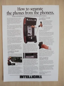 Intellicall Pay Telephone Flyer Magazine Pull Out Advertisement - Picture 1 of 1