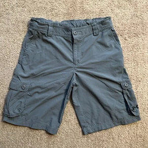 Under Armour Shorts Youth XL (30x10) Mid Rise Nylon Grey Pockets Cargo - Picture 1 of 13