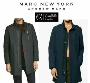 Marc New York Andrew Marc Men's Military Quilted Jacket Cullen Coat Blue & Black - Picture 1 of 9