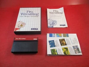 Pro Wrestling (Sega Master System, 1986) COMPLETE w/ Box manual game WORKS! #P - Picture 1 of 10