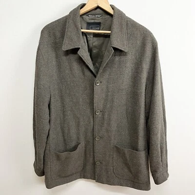 Chaqueta Abrigo De Colección Cezani Verde Mezcla Lana Para Hombre’s M Foto 1 de 4