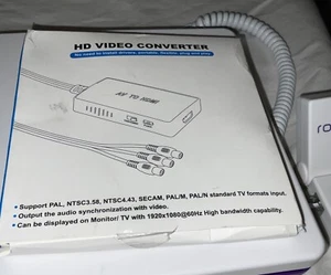 RCA AV to HDMI HD Converter Composite CVBS Audio Video Adapter Wii NES SNES New - Picture 1 of 21