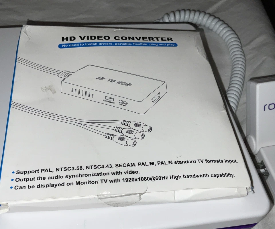 RCA AV to HDMI HD Converter Composite CVBS Audio Video Adapter Wii NES SNES New - Image 1 of 4