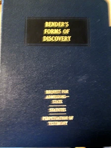 Benders Forms of Discovery Vol 14A Interrogatories Law Statute Book Reference - Foto 1 di 5