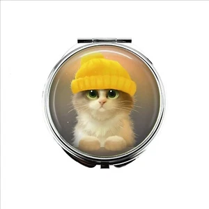 1 Cat Portable Makeup Compact Double Magnifying Mirror! - Picture 1 of 2
