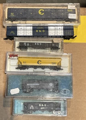 6 Baltimore & Ohio #A9 B&O Freight Cars Hoppers C-7 Grading US Seller See Pics - Image 1 of 4