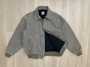 VTG Carhartt J102 DES Jacket Men’s Large Santa Fe Desert Grey Beige Mesh Lined - Picture 1 of 11