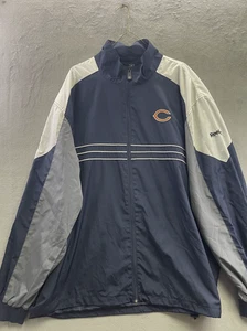 Chicago Bears Jacket Mens XL Blue White NFL Football Windbreaker Reebok Sideline - Picture 1 of 4