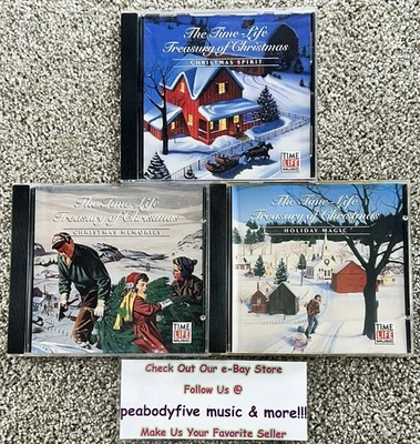 Lot Of 3 Time Life TREASURY OF CHRISTMAS CDs - Memories, Spirit & Holiday Magic Foto 1 de 3