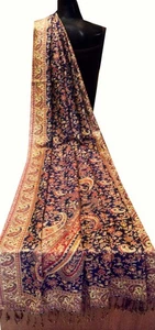 Womens Lady Winter Warm Paisley Neck Warm Silk Shawl Scarf Wrap Stole Pashmina - Picture 1 of 8