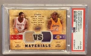 Kobe Bryant Ron Artest 2009 Upper Deck Dual Materials /600 PSA 7 Jersey card - Picture 1 of 3