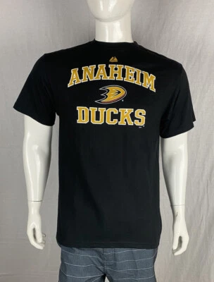 Majestic NHL Anaheim Ducks Black T Shirt, New with Tags, Youth Size XL - Image 1 of 4