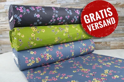 2.4m x ab 1m Popeline Baumwolle Stoffe Baumwollstoff Meterware Blumen Meterware - Bild 1 von 4