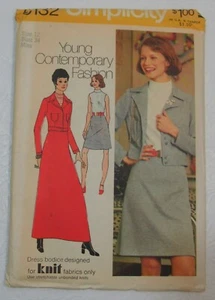 Abito e giacca Simplicity 5132 modello cucito tg. 12 vintage non tagliati - Foto 1 di 5