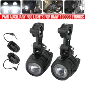 Set Motorcycle LED Auxiliary Fog Spot Light Driving Lamp For BMW R1200GS F800GS - Picture 1 of 15