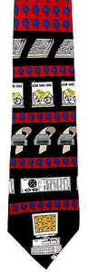 Vicky Davis Men's Computer Necktie Hard Drive Geek Internet Silk Red Neck Tie - Picture 1 of 3