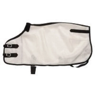 "Nuevo Tough 1 Mini Horse Deluxe Fly Scrim 38"" blanco con borde negro" Foto 1 de 4