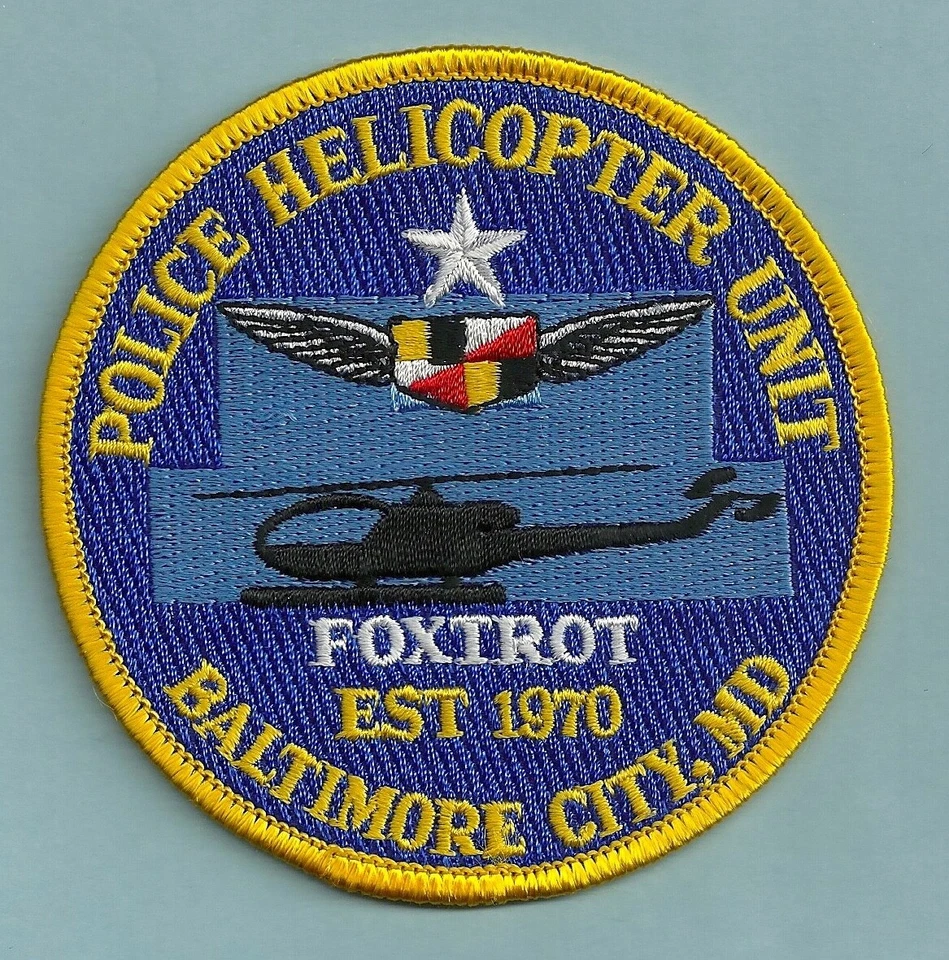 НАШИВКА НА ПЛЕЧО ПОЛИЦЕЙСКОГО ВЕРТОЛЕТА БАЛТИМОР МЭРИЛЕНД - Изображение 1 из 1