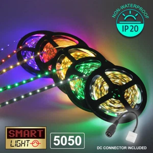 Dimmable LED Strip Lights Tape XMAS Cabinet Kitchen Lighting 12V 5050 1M/5M/10M - Picture 1 of 41