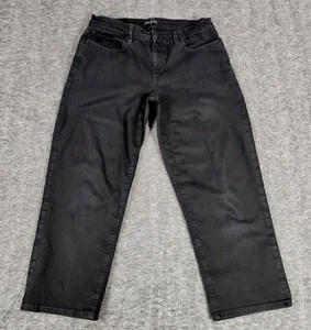 Eileen Fisher Jeans donna 10 pantaloni neri gamba larga classici rocker casual moderni - Foto 1 di 15