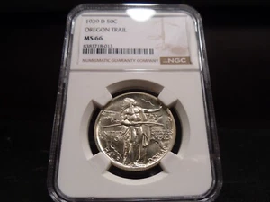 1939-D MS66 Oregon Trail Silver Commemorative NGC Certified Gem - Blast White - Picture 1 of 10