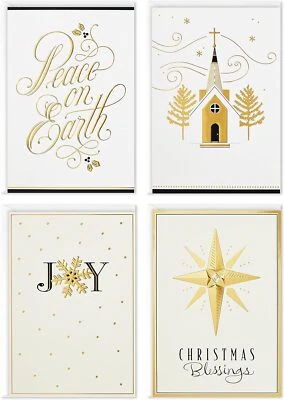 IMAGE ARTS Boxed Religious Christmas Cards Assortment Peace on Earth (4 Designs 24