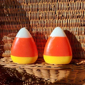VINTAGE CANDY MAIS KERZEN (2) HALLOWEEN 4" - Bild 1 von 3