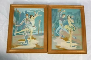 Pr Vintage 1952 Dipinto Per Numero Dipinti Pann Prodotti Balletto Ritmo 12x15 Incorniciato - Foto 1 di 6