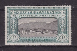 REGNO NUOVI MA LINGUELLATI* MANZONI 1 VALORI CENT, +15 - Foto 1 di 1