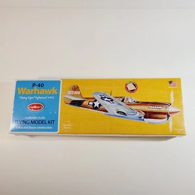 P-40 WARHAWK 501 Guillows Balsa Wood Model Flying Tiger WWII Fighter Plane Kit - Image 1 of 4