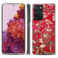 Slim TPU Case for Samsung Galaxy S21 Ultra 5G - Almond Blossom Red