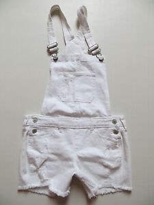 Hollister by Abercrombie & Fitch Jeans Latzhose Gr. S Weiß Vintage Overall KULT!