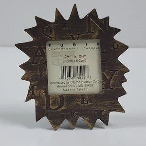 Furio Contemporary Casuals Photo Frame ~ Bronze/Brass/Metal 2.5 x 2.5 inch - Picture 1 of 6