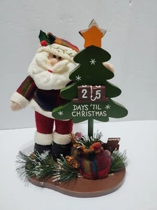 Advent Countdown to Christmas Santa Wooden Tree Blocks DanDee International - Picture 1 of 17