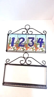 Frames for Our 6" Tall Talavera Address Numbers We Sell. Sturdy Welded Iron. - Image 1 of 4