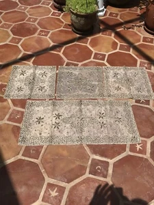 Set Of 4 hand made table cover with beads. - Picture 1 of 6