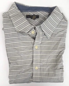 Club Room Gray Stripe Long Sleeve Causal Shirt 100% Cotton XLT Big & Tall - Picture 1 of 2