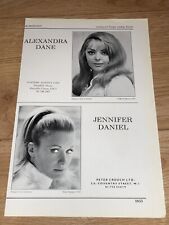 Alexandra Dane - rare 1970 acting agency z-page. Carry On Doctor, Loving, Behind