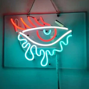 Augen Tränen Neonlicht Schild 14"x9" Lampe Bar Pub Wandbehang Kunstwerk Geschenk - Bild 1 von 4