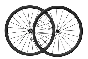Juego de ruedas de carbono Sapim de 40 mm Clincher ruedas de bicicleta de carretera 700C UD freno de llanta mate 11s - Imagen 1 de 9