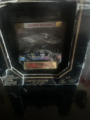 Geoff Bodine #7 Exide 1994 Ford Thunderbird 1:64 Racing Champions Premier Ltd Ed - Image 1 of 4