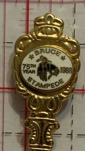 Bruce Stampede 75th 1988 Alberta Souvenir Spoon - Picture 1 of 5